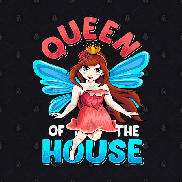 Queen Of The House Cute Matching Family Girls Teens Women by Proficient Tees